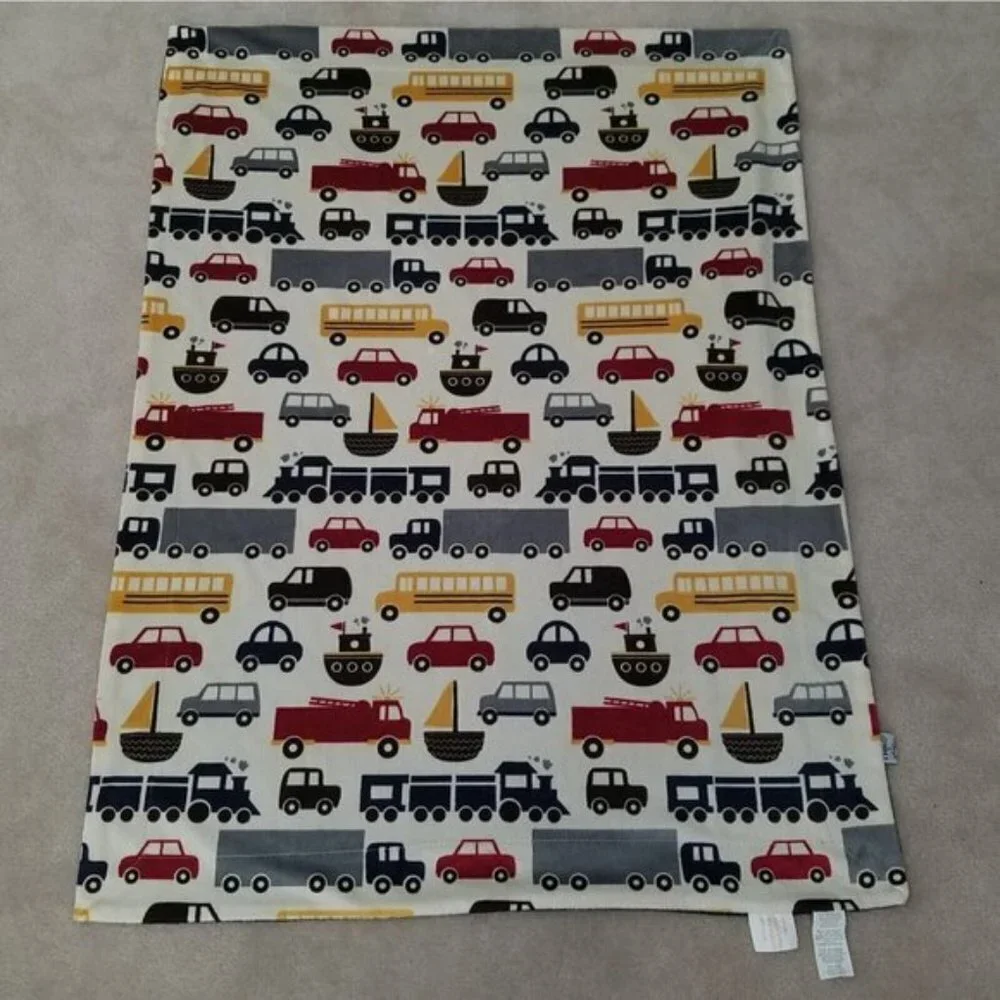 Thro by Marlo Lorenz Baby Blanket Car Bus Fire Truck Train Boat Semi Vehicles